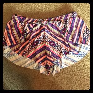 Boho print shorts